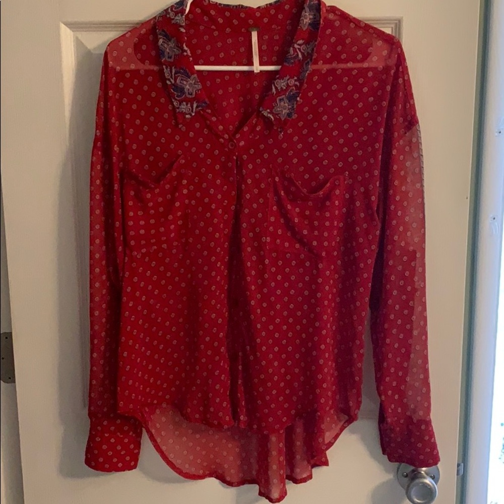 Free People bandana print long sleeve